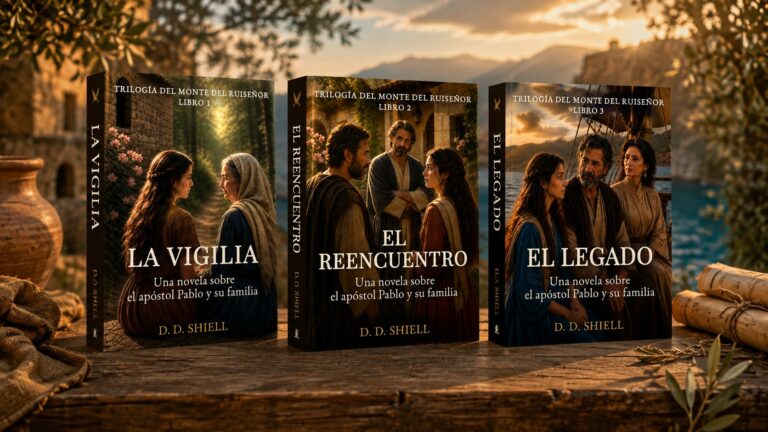 Spanish editions of La Vigilia, El Reencuentro, and El Legado from the Nightingale Mountain Trilogy.